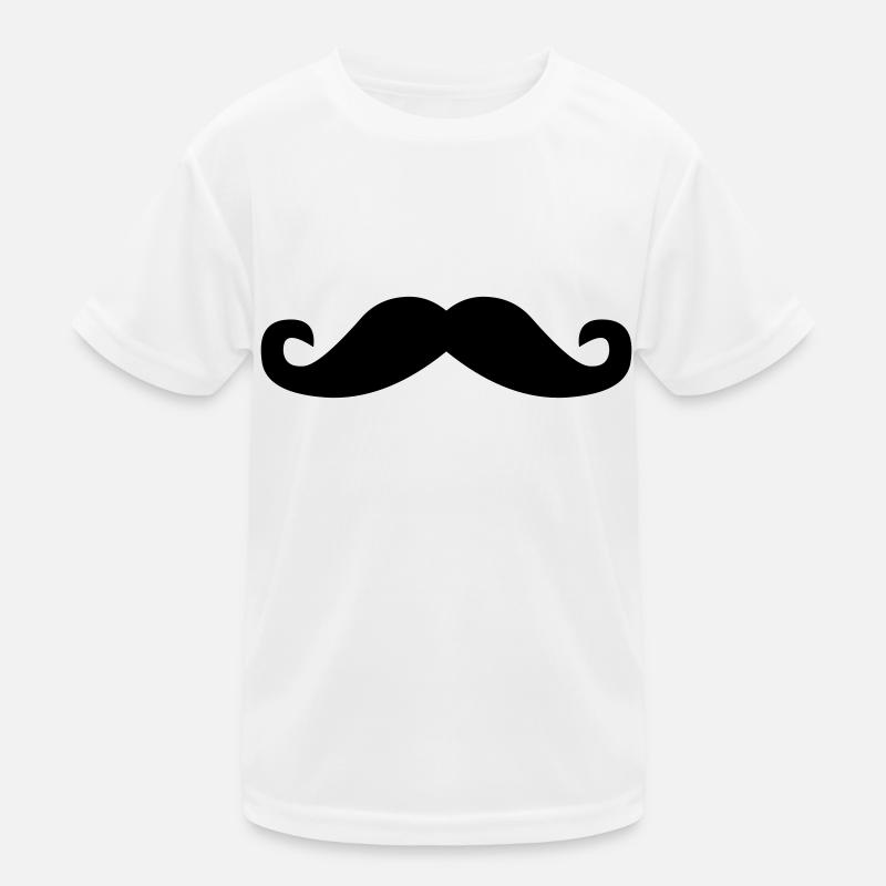 Schnurrbart Kinder Funktions-T-Shirt
