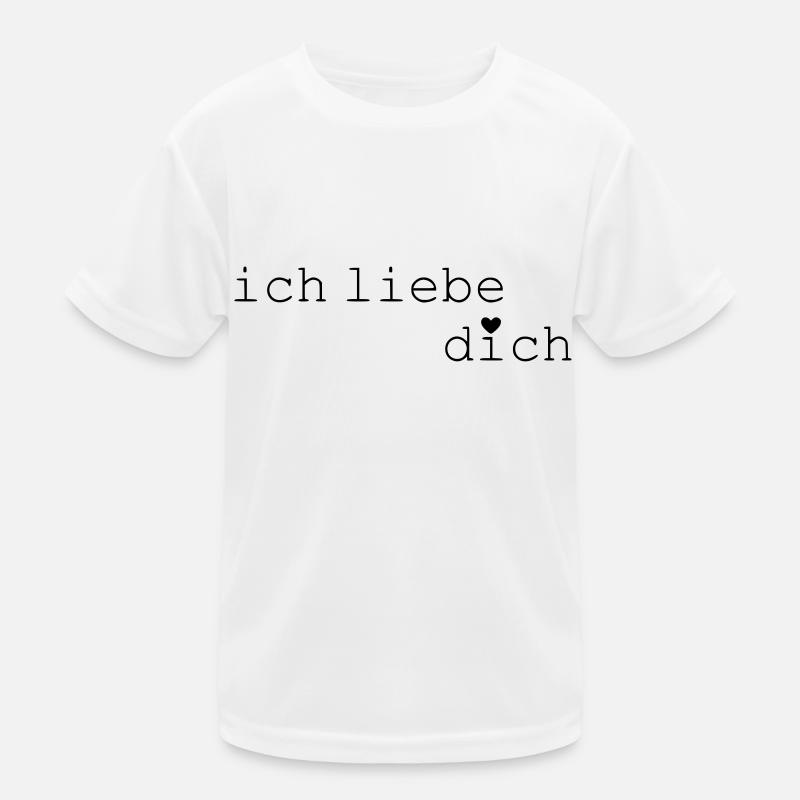 Ich liebe dich Kinder Funktions-T-Shirt
