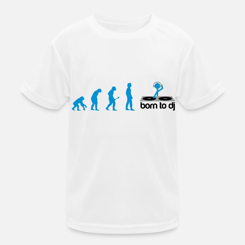 DJ Evolution - Born to DJ - Kids Functional T-Shirt - white
