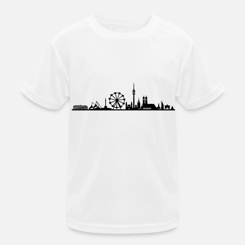 Skyline - München Riesenrad Kinder Funktions-T-Shirt