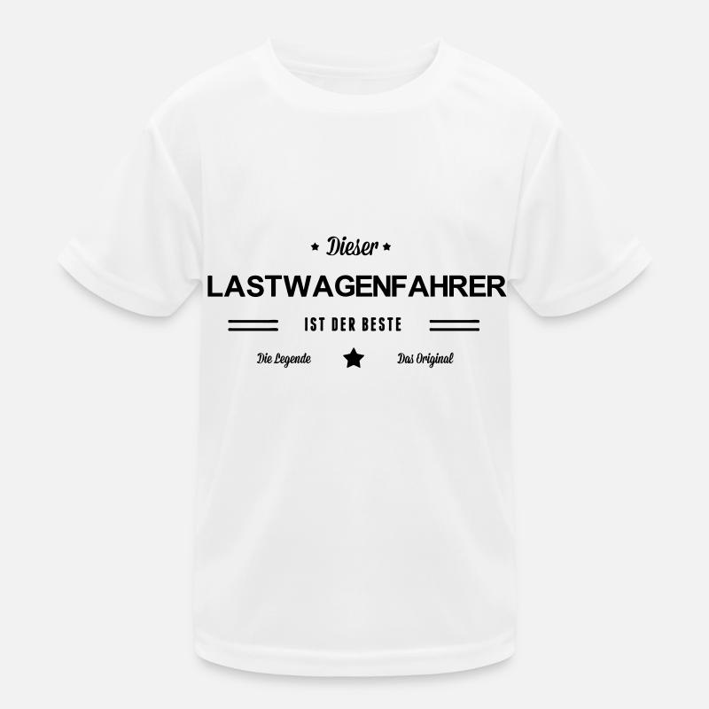 Bester Lastwagenfahrer - Kinder Funktions-T-Shirt - Weiß