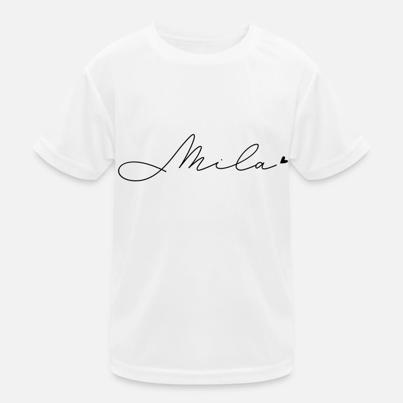Name Mila Kinder Funktions-T-Shirt