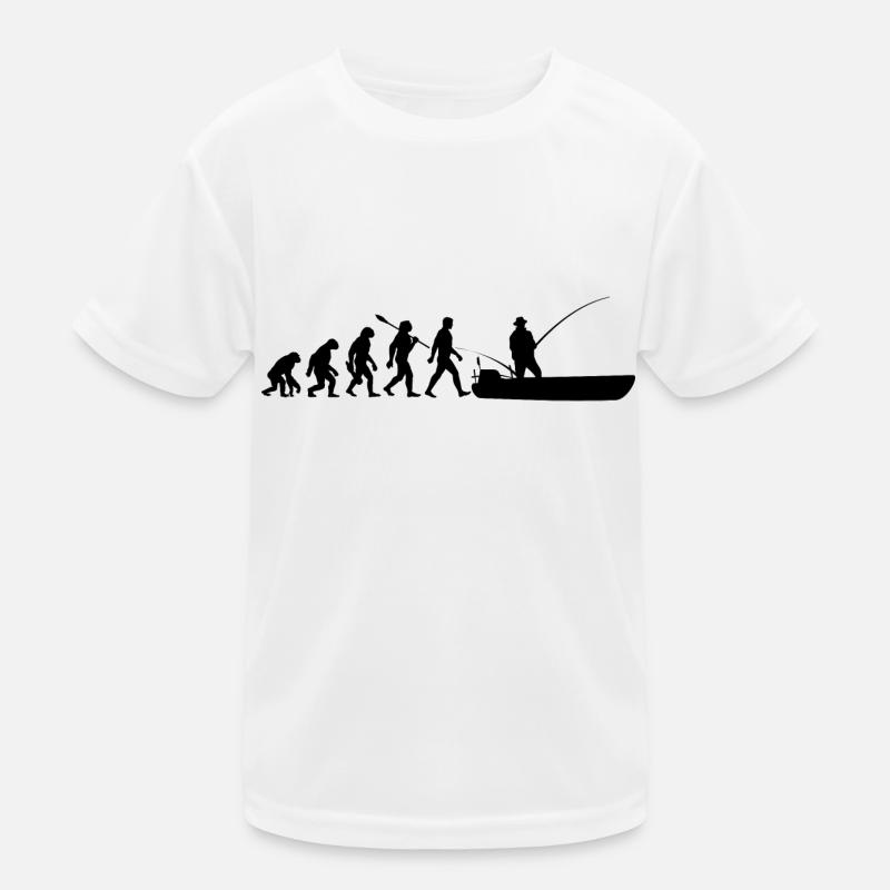 Evolution - Anglers - Fish - Fishing Kids Functional T-Shirt