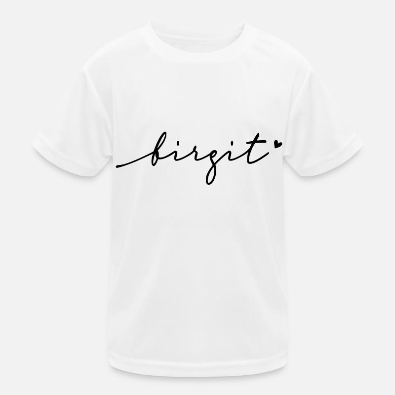 Birgit Cursive Name Kids Functional T-Shirt