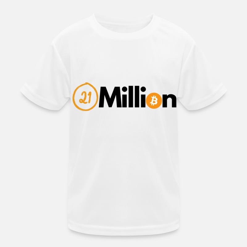 Krypto 21 Million BTC Bitcoin Kinder Funktions-T-Shirt
