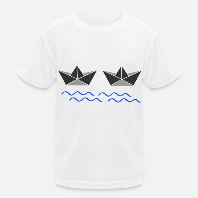 papierboote 02 - Kinder Funktions-T-Shirt - Weiß