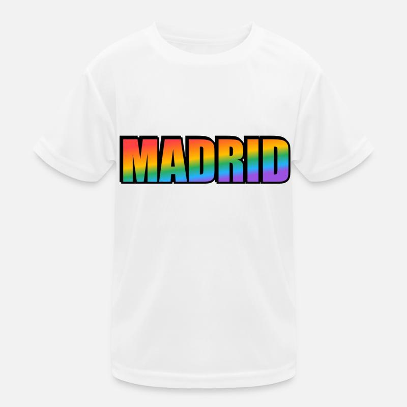 Schwuler Madrid-Regenbogen Kinder Funktions-T-Shirt