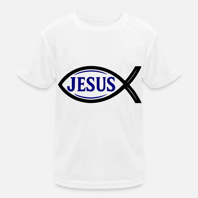 Jesus Fish Kids Functional T-Shirt
