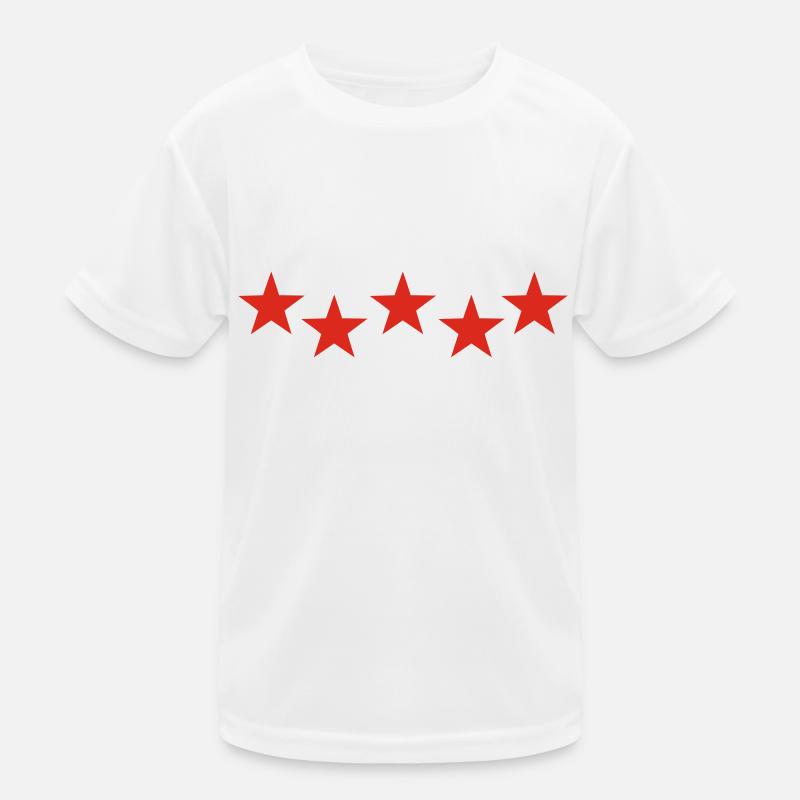 Sterne 5 rote Küchenchef Kinder Funktions-T-Shirt