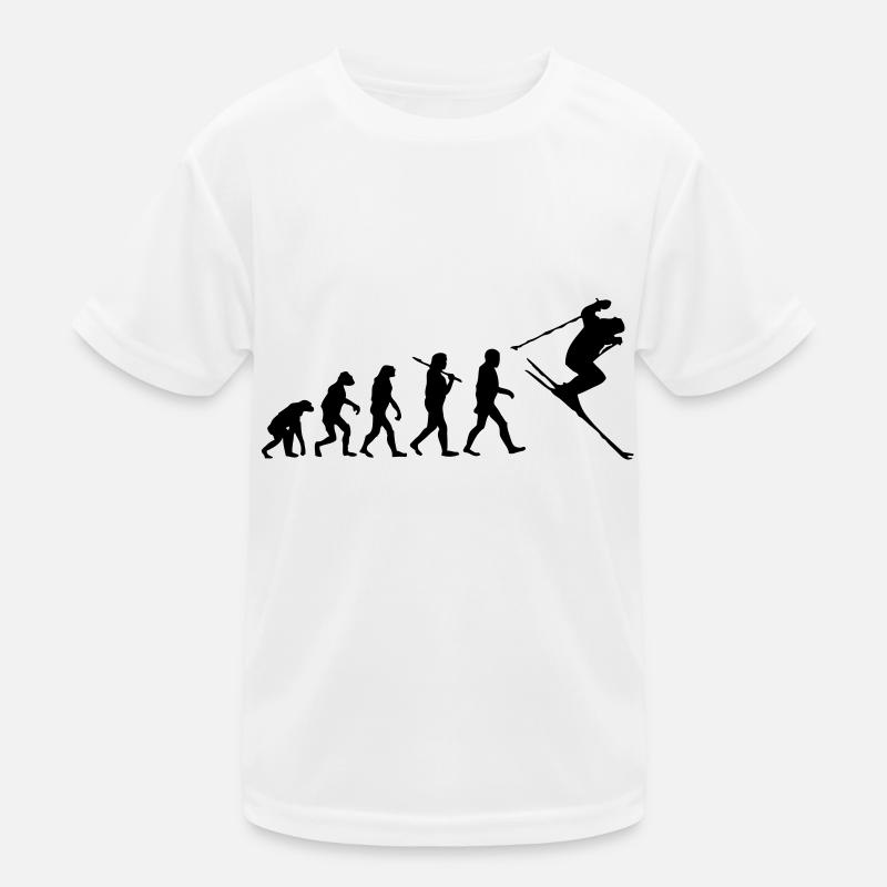ski - skiing - Kids Functional T-Shirt - white