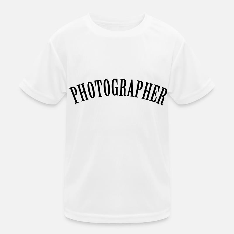 Photographer (Text, 1c) Kids Functional T-Shirt