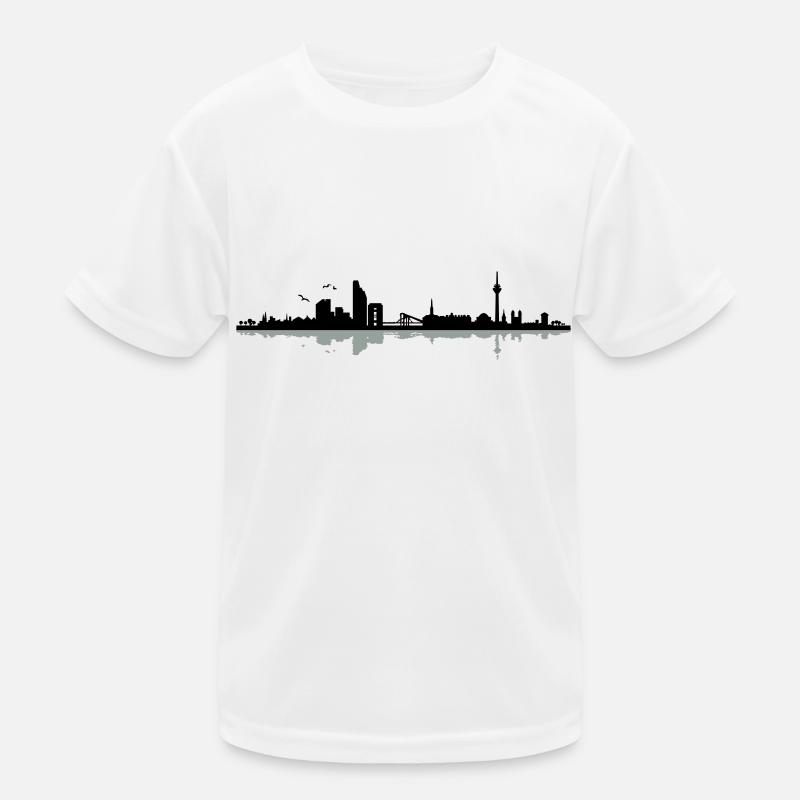 Düsseldorf Skyline Kinder Funktions-T-Shirt