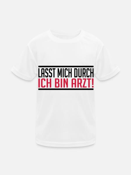 Arzt - Kinder Funktions-T-Shirt - Weiß - Vorne