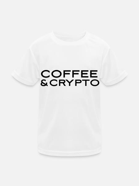 coffee crypto - Kinder Funktions-T-Shirt - Weiß
