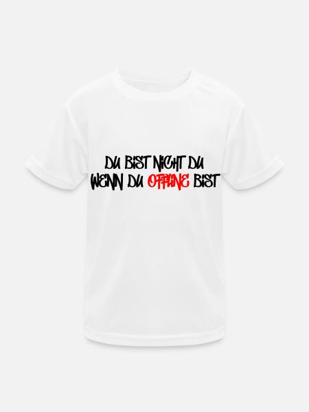 Gamer Identität Offline Ausdruck Präsenz Online - Kinder Funktions-T-Shirt - Weiß