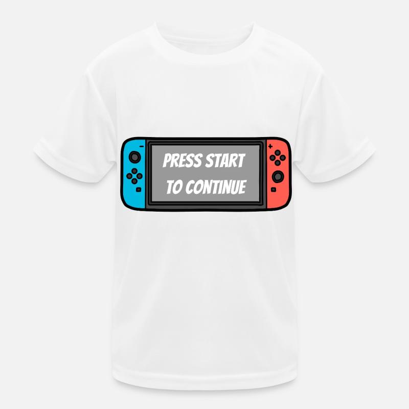 Press Start to Continue – Switch style T-shirt sport Enfant