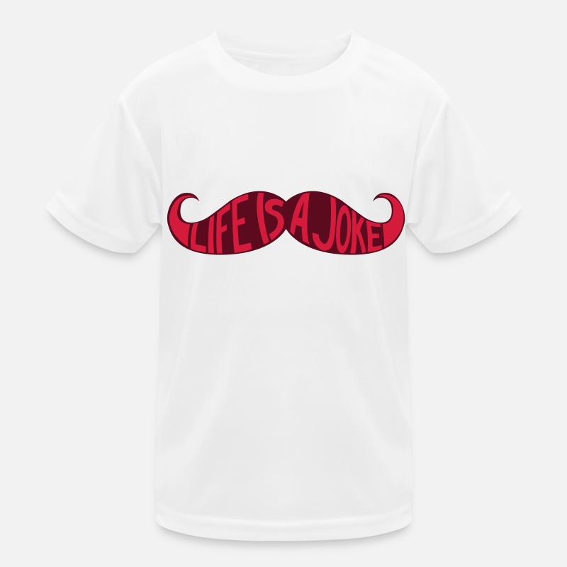 Schnurrbart - Das Leben ist ein Witz Kinder Funktions-T-Shirt