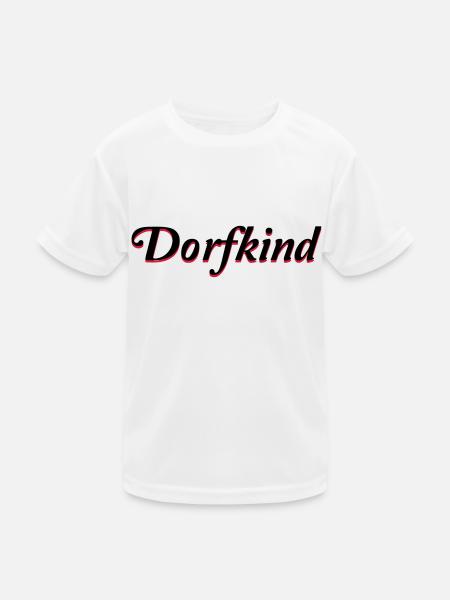 dorfkind - Kinder Funktions-T-Shirt - Weiß
