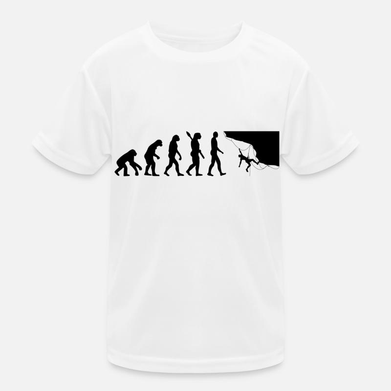Evolution Graphic Climbing Climber Bouldering Boul Kinder Funktions-T-Shirt