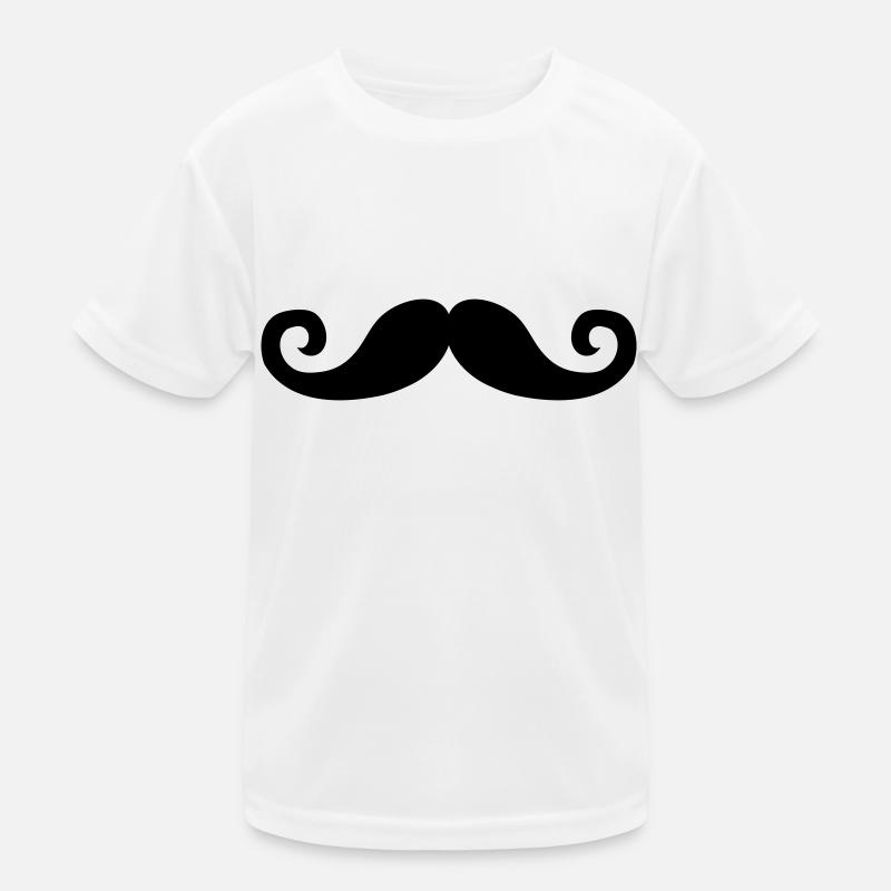 Moustache Kinder Funktions-T-Shirt