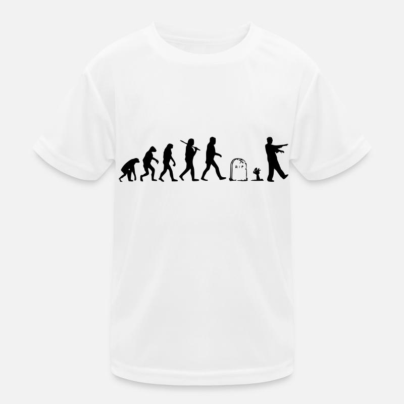 Evolution - Kinder Funktions-T-Shirt - Weiß
