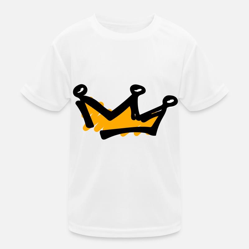 Crown Line Drawing Kids Functional T-Shirt