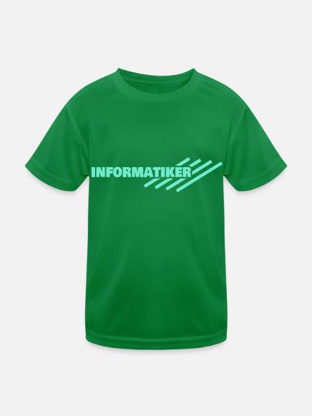 Informatiker - Kinder Funktions-T-Shirt - Kelly Green - Vorne