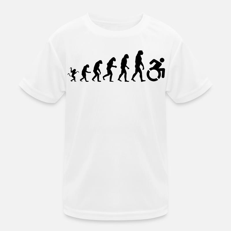 Evolution des Rollstuhls, der Rolle, des Humors * Kinder Funktions-T-Shirt