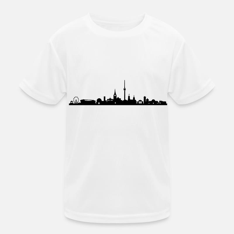 Skyline Stuttgart - Kids Functional T-Shirt - white