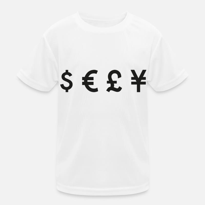 Currecies - Kids Functional T-Shirt - white