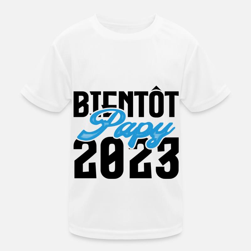 Cadeau Annonce grossesse bientôt Papy 2023. T-shirt sport Enfant