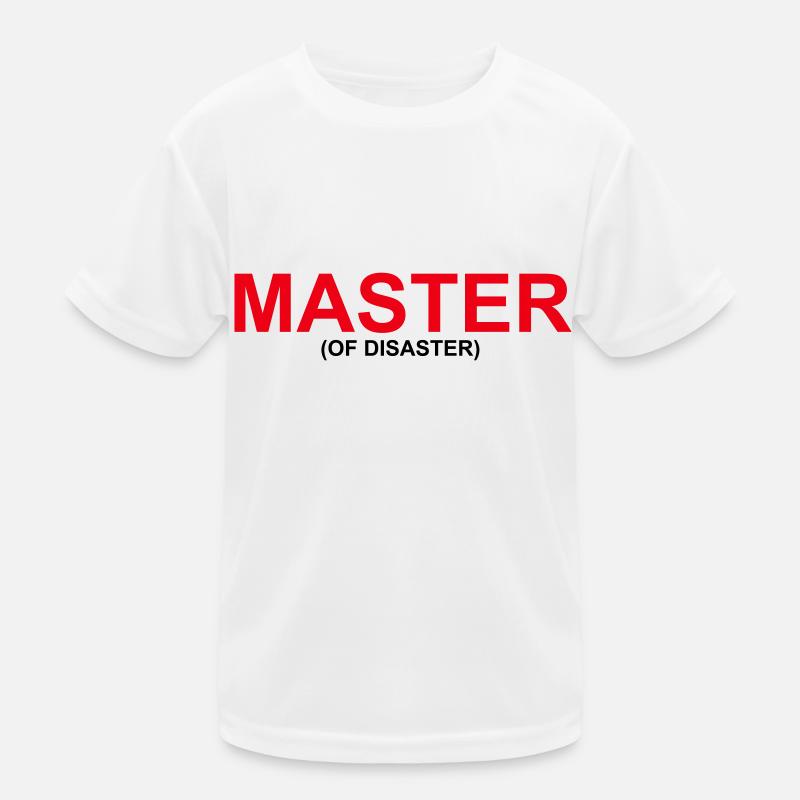 Lustiges "MASTER OF DISASTER" Design Kinder Funktions-T-Shirt