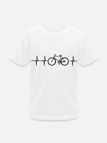 ICH LIEBE MEIN FAHRRAD! - Kinder Funktions-T-Shirt - Weiß