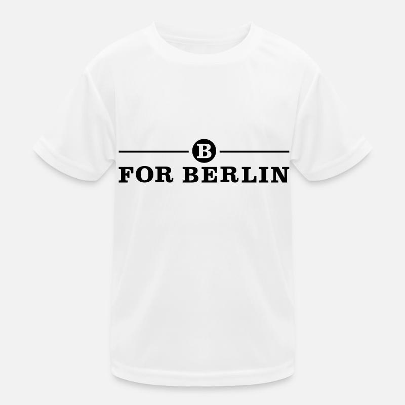 B for Berlin - black on grey - Mütze Kinder Funktions-T-Shirt