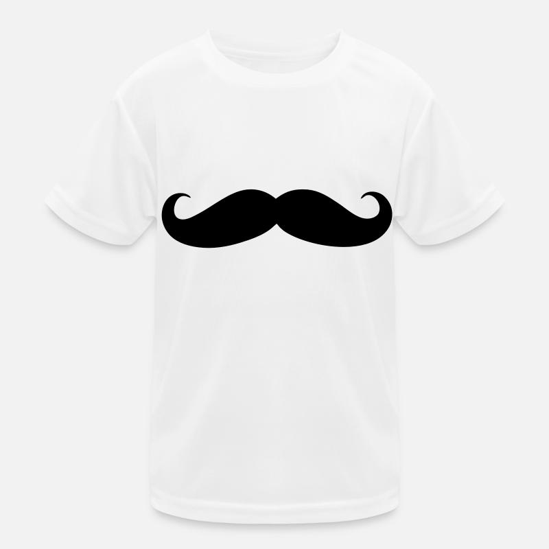 Schnurrbart Kinder Funktions-T-Shirt