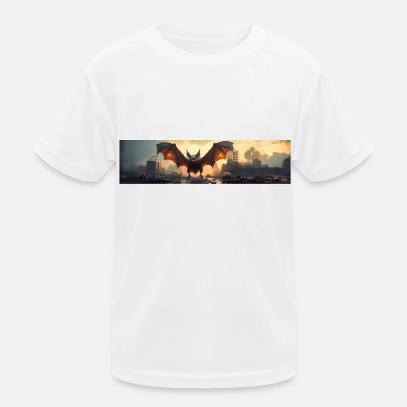 apocalypse world after mankind giant bat Kids Functional T-Shirt