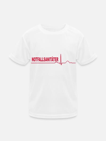 Notfallsanitäter - Kinder Funktions-T-Shirt - Weiß
