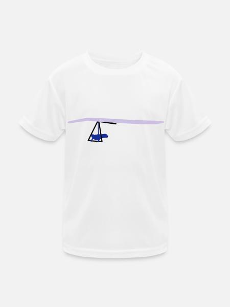 Drachenflieger - Kinder Funktions-T-Shirt - Weiß - Vorne