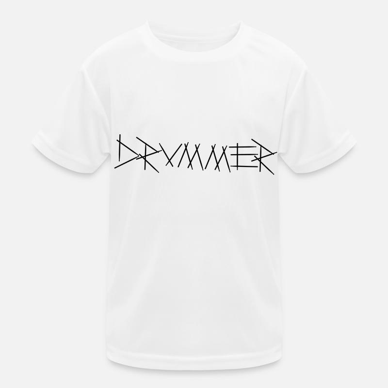 Drummer Kinder Funktions-T-Shirt