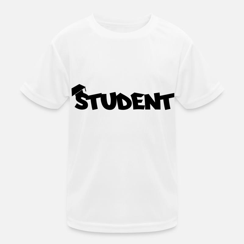 student - Kinder Funktions-T-Shirt - Weiß