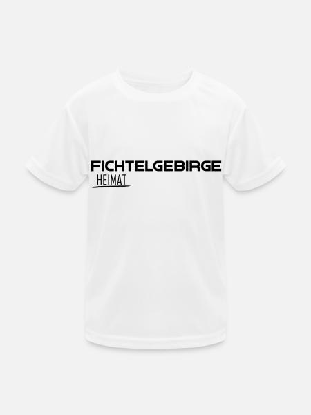 Fichtelgebirge Heimat - Kinder Funktions-T-Shirt - Weiß - Vorne