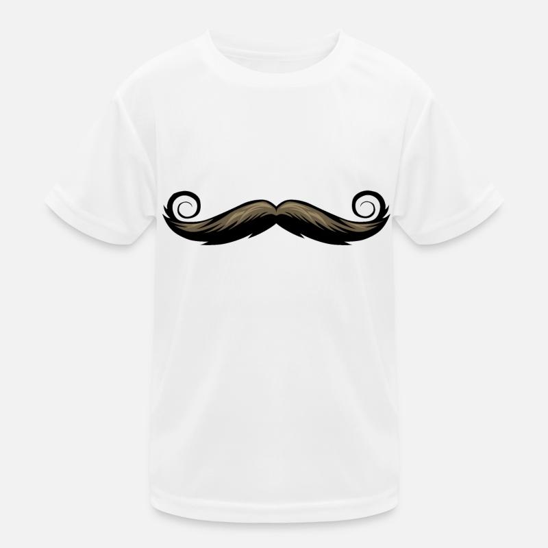 Zeichnung Schnurrbart Kinder Funktions-T-Shirt