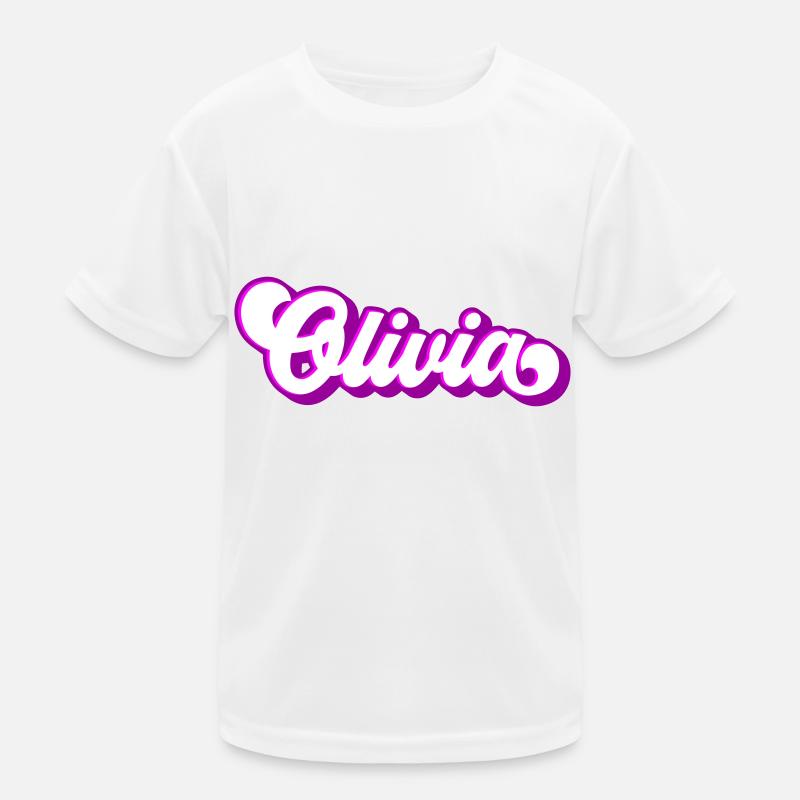 Farben änderbar | Olivia Schöner Mädchen Name Kinder Funktions-T-Shirt