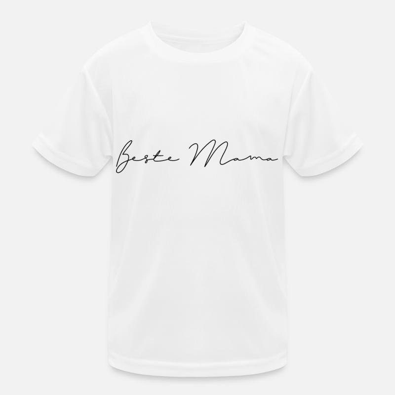 Beste Mama Handlettering Mutter Muttertag Kinder Funktions-T-Shirt