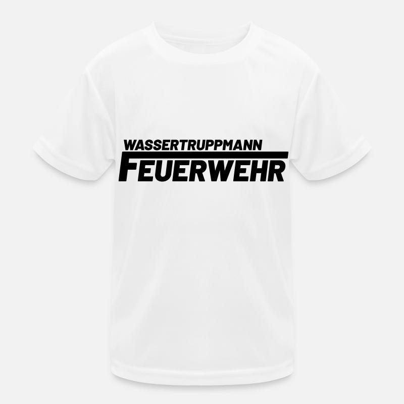 Wassertruppmann Freiwillige Feuerwehr Kinder Funktions-T-Shirt