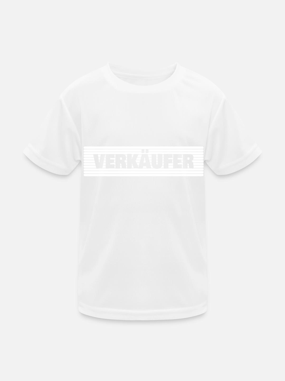 Verkäufer - Kinder Funktions-T-Shirt - Weiß - Vorne