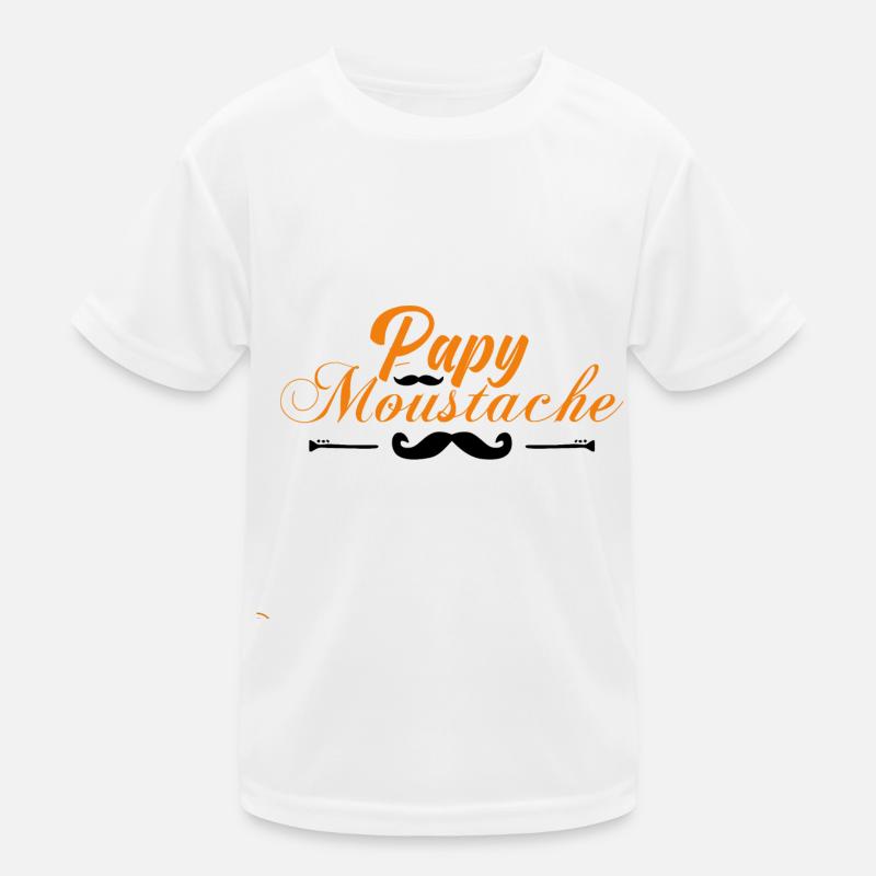papy moustache, Idée cadeau d'élégance. T-shirt sport Enfant