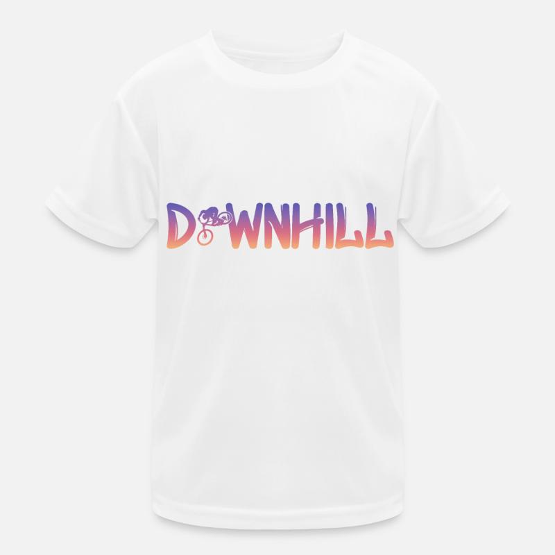 Downhill mit Biker Kinder Funktions-T-Shirt