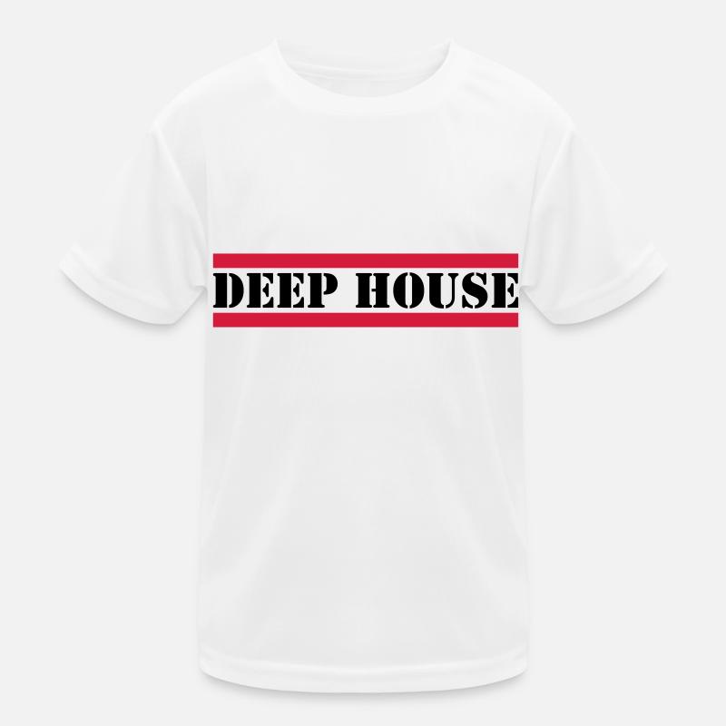 Deep House with red lines Kids Functional T-Shirt
