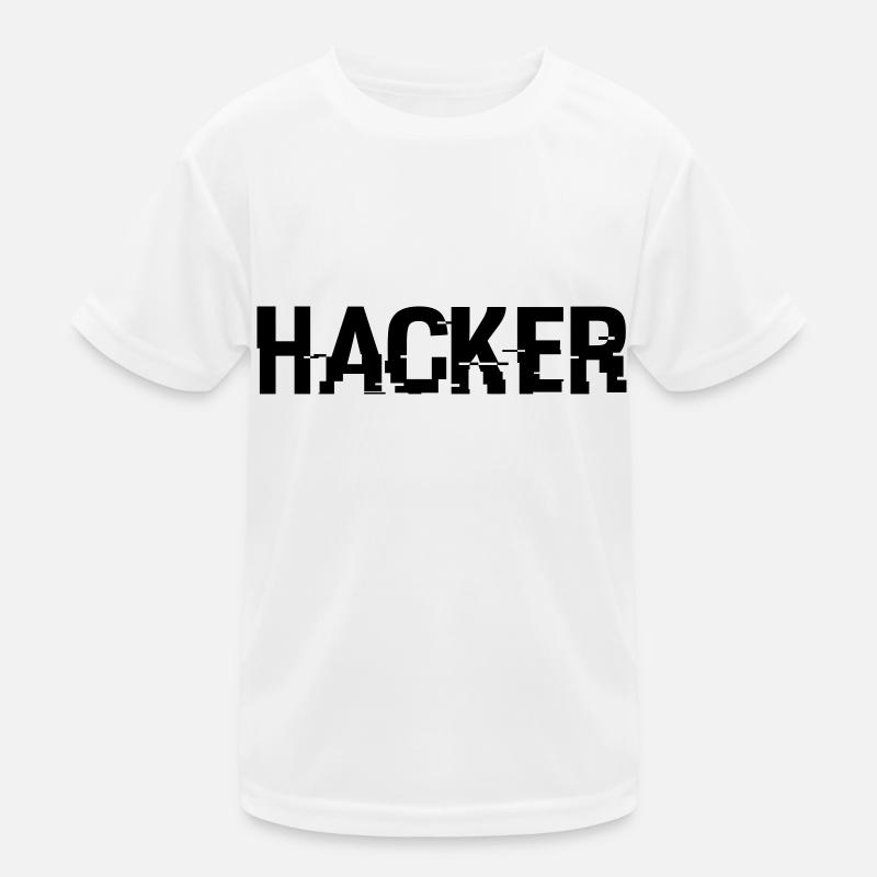 Hacker - Kinder Funktions-T-Shirt - Weiß